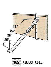 Adjustale braces for wood forming - illustration