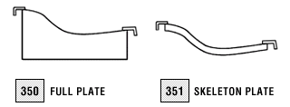 Division plates for straight curb and gutter forms