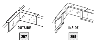 Filler type corner forms  - illustration