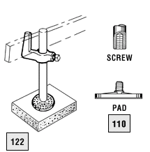 Screed posts  for use with pads - illustration